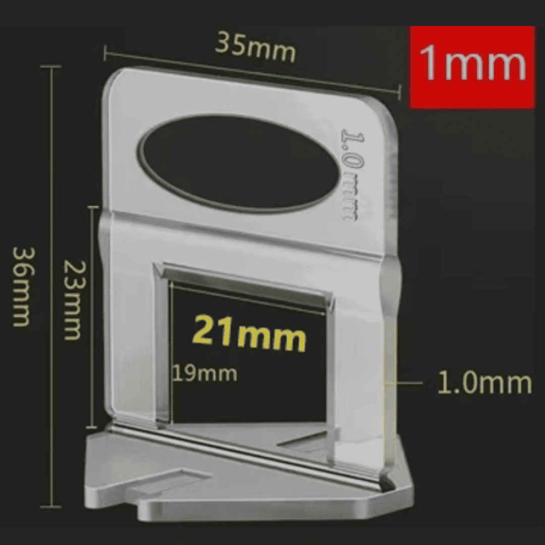 Bolsa de 100 Clips Niveladores de 1mm – Sistema Antideslizante para Instalación de Baldosas