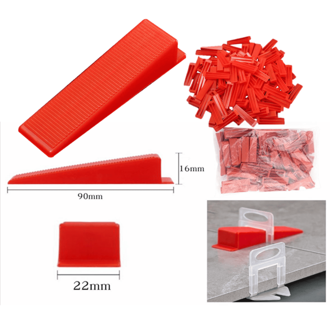 Bolsa de 100 Cuñas de Nivelación Reutilizables – Ajuste Perfecto y Preciso para Baldosas