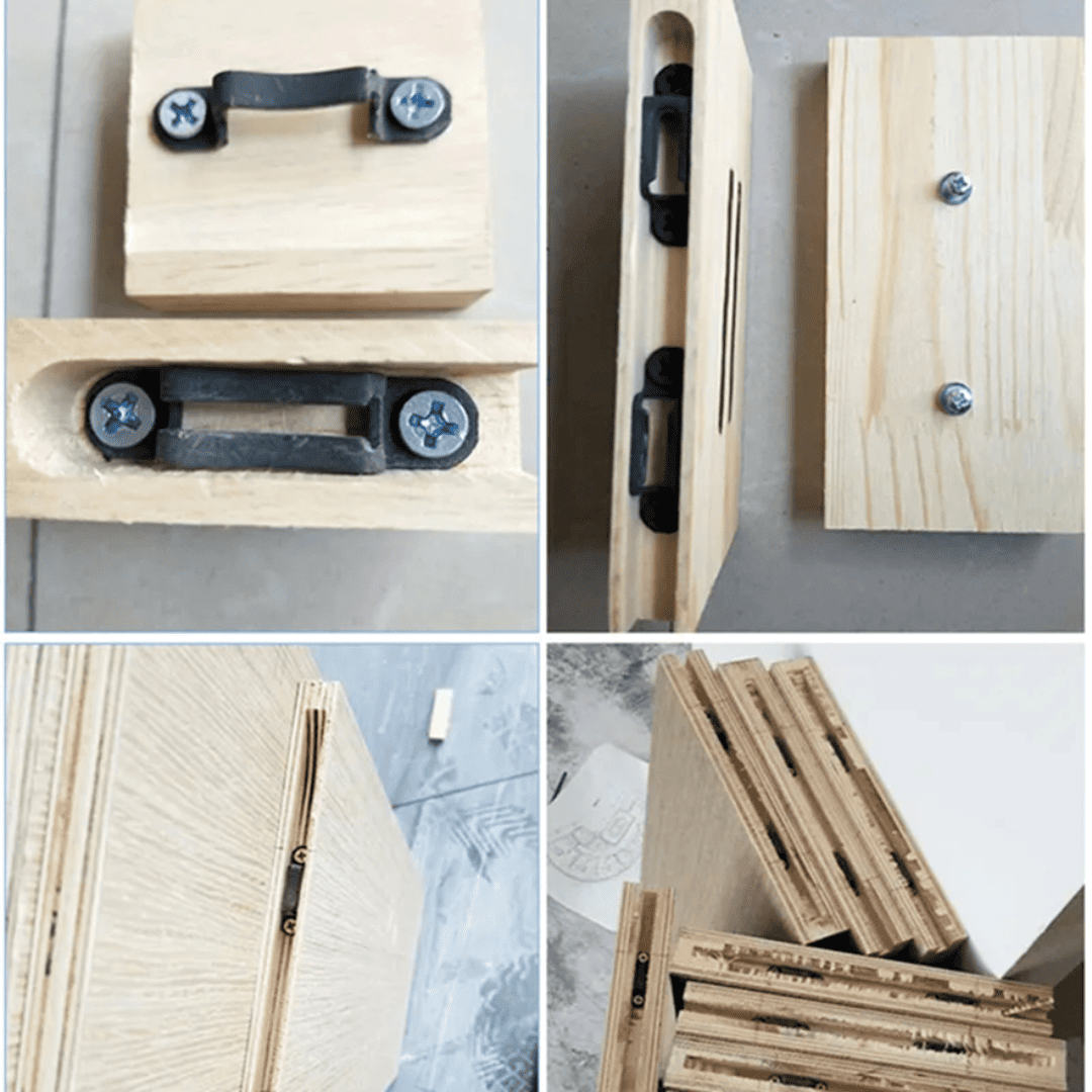 Conector Invisible 2 en 1 – Modelo U y Lineal – Unión Segura y Oculta para Muebles