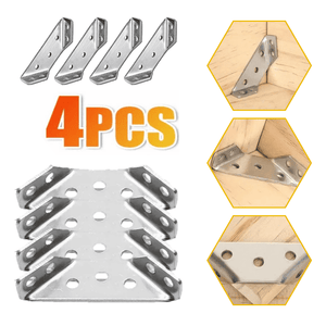 Conector Universal de Esquinas en Acero Inoxidable – Refuerzo Discreto y Resistente para Muebles