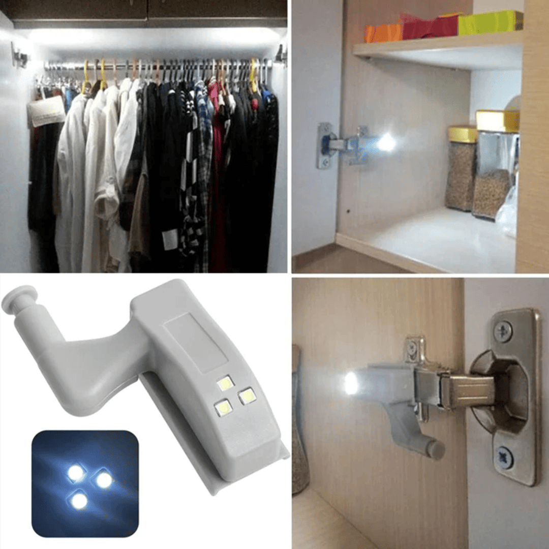 Luz LED para Bisagra con Encendido Automático – Iluminación Práctica y Discreta para Gabinetes y Closets