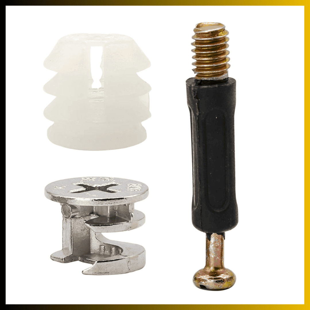 Tornillos para Sistema Minifix – Set de Conectores 3 en 1 para Muebles y Armado