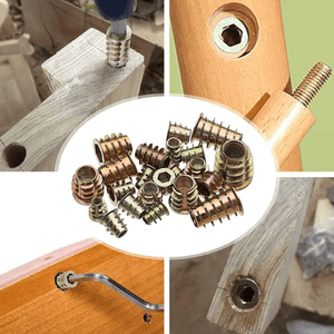 Tuercas de Inserción Roscadas – M6, M8 y M10 con Cabeza Hexagonal y Brida