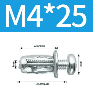 Kit de Tuerca y Tornillo Expansivo M4, M5, M6 y M8 – Fijación Segura en Placa o Metal con Fácil Instalación