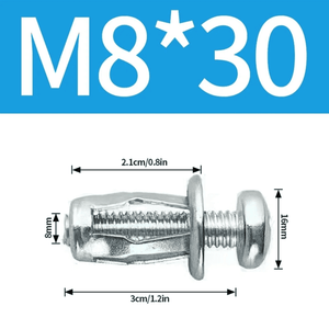 Kit de Tuerca y Tornillo Expansivo M4, M5, M6 y M8 – Fijación Segura en Placa o Metal con Fácil Instalación