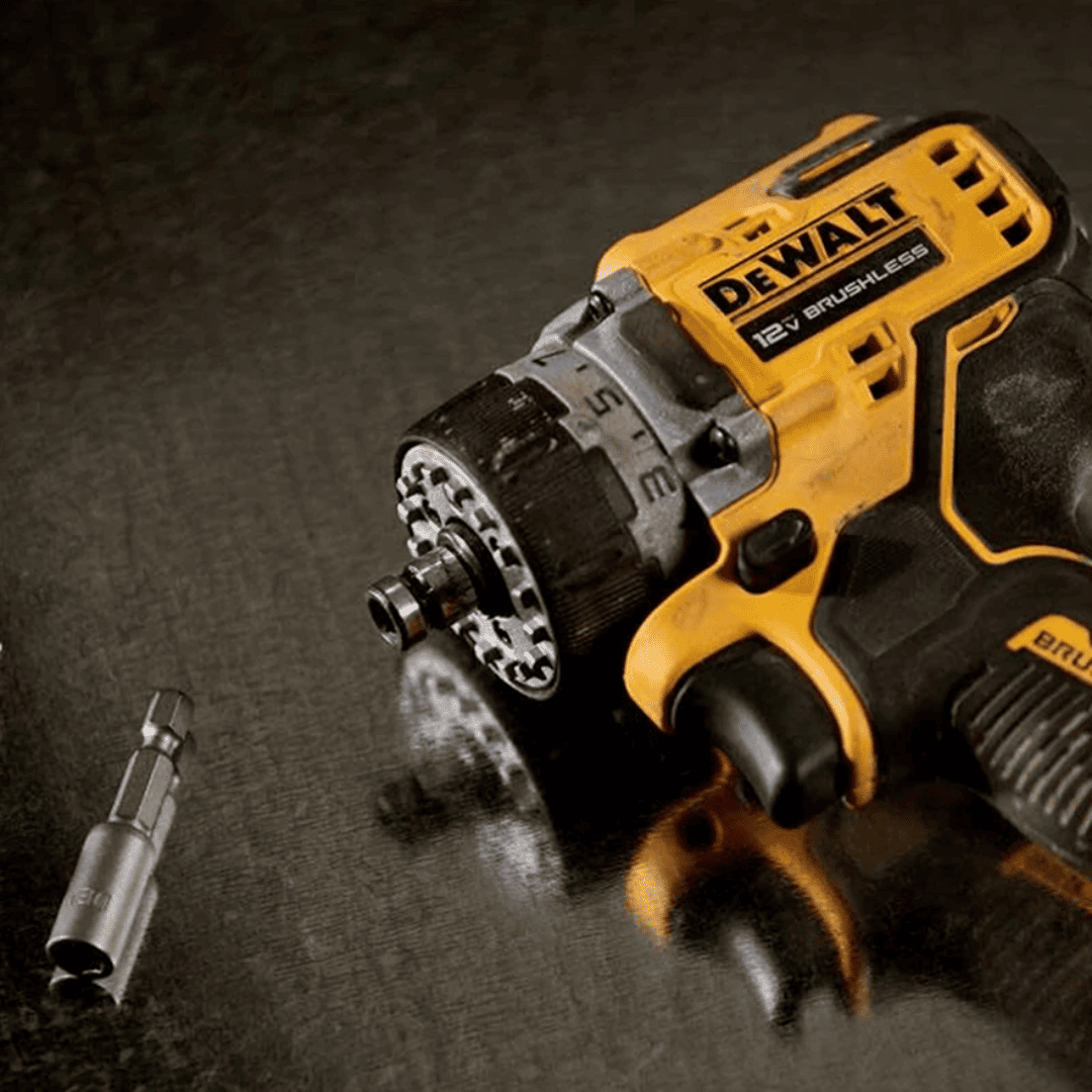 DeWALT DCD703F1 12V XTREME – Taladro/Atornillador Multicabezal 5 en 1 – Inalámbrico Brushless