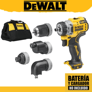 DeWALT DCD703F1 12V XTREME – Taladro/Atornillador Multicabezal 5 en 1 – Inalámbrico Brushless