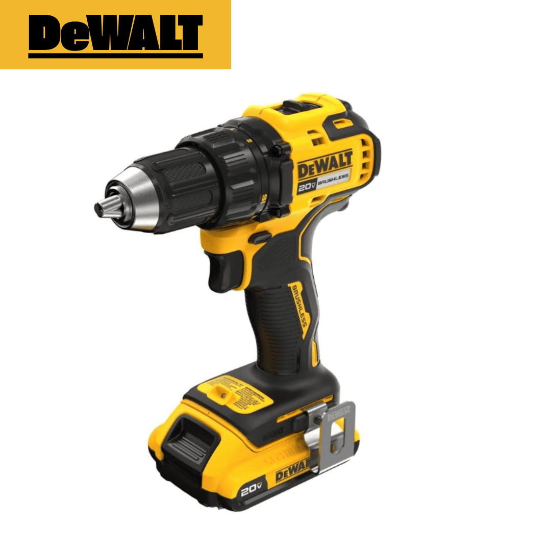 DeWalt DCD793D1 20V MAX Kit de Taladro Compacto Inalámbrico BRUSHLESS- 1/2 pulgadas