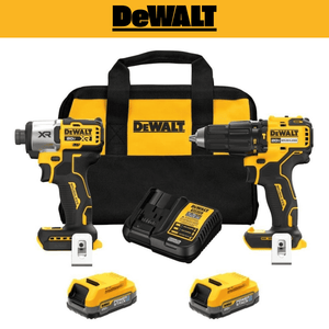 Combo DeWALT DCK228E2 – Taladro y Atornillador de Impacto Brushless 20V con 2 Baterías y Cargador