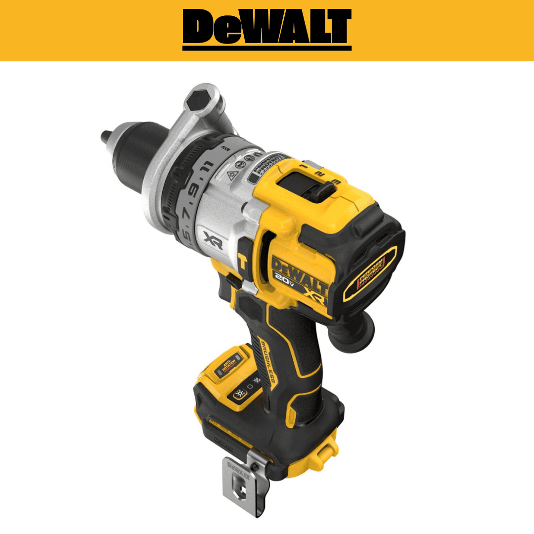Taladro Percutor DEWALT DCD1007B XR 20V MAX – Motor Brushless, 3 Velocidades y Sistema Antirrotación