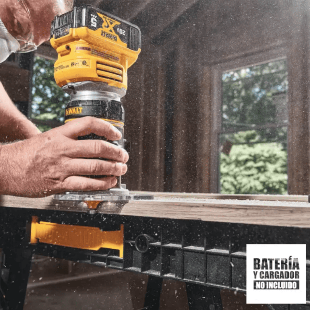 Fresadora Inalámbrica DEWALT DCW600B 20V XR – 1/4” Baretool