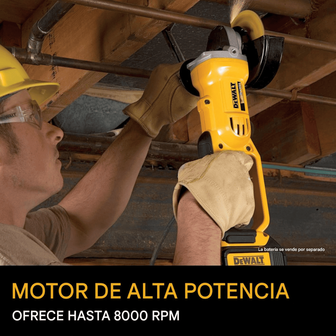 Esmeril Angular 4-1/2” 20V XR DEWALT DCG412B – Seguridad y Potencia Inalámbrica para Corte y Desbaste