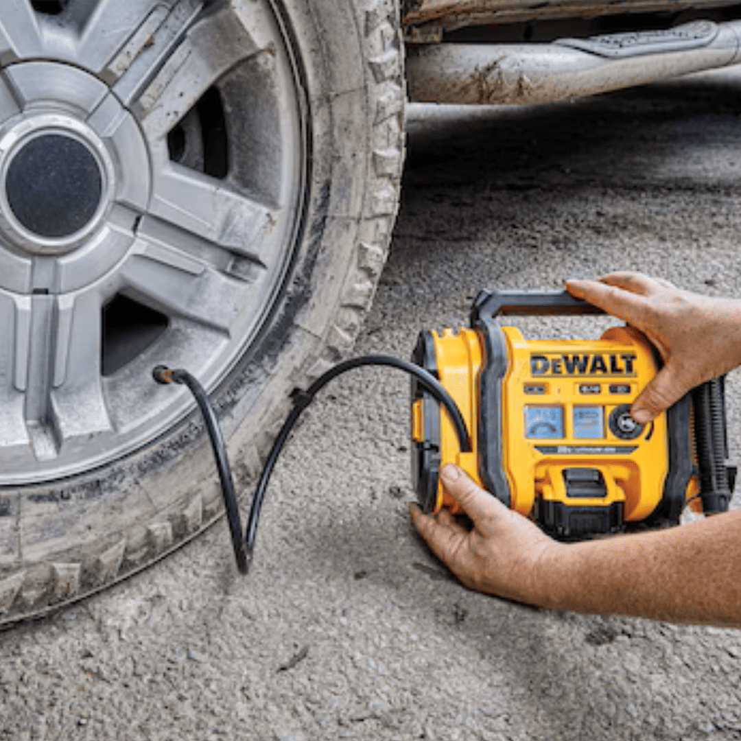 Inflador Portátil DEWALT DCC020IB 20V – Precisión Digital y Potencia en Cualquier Lugar