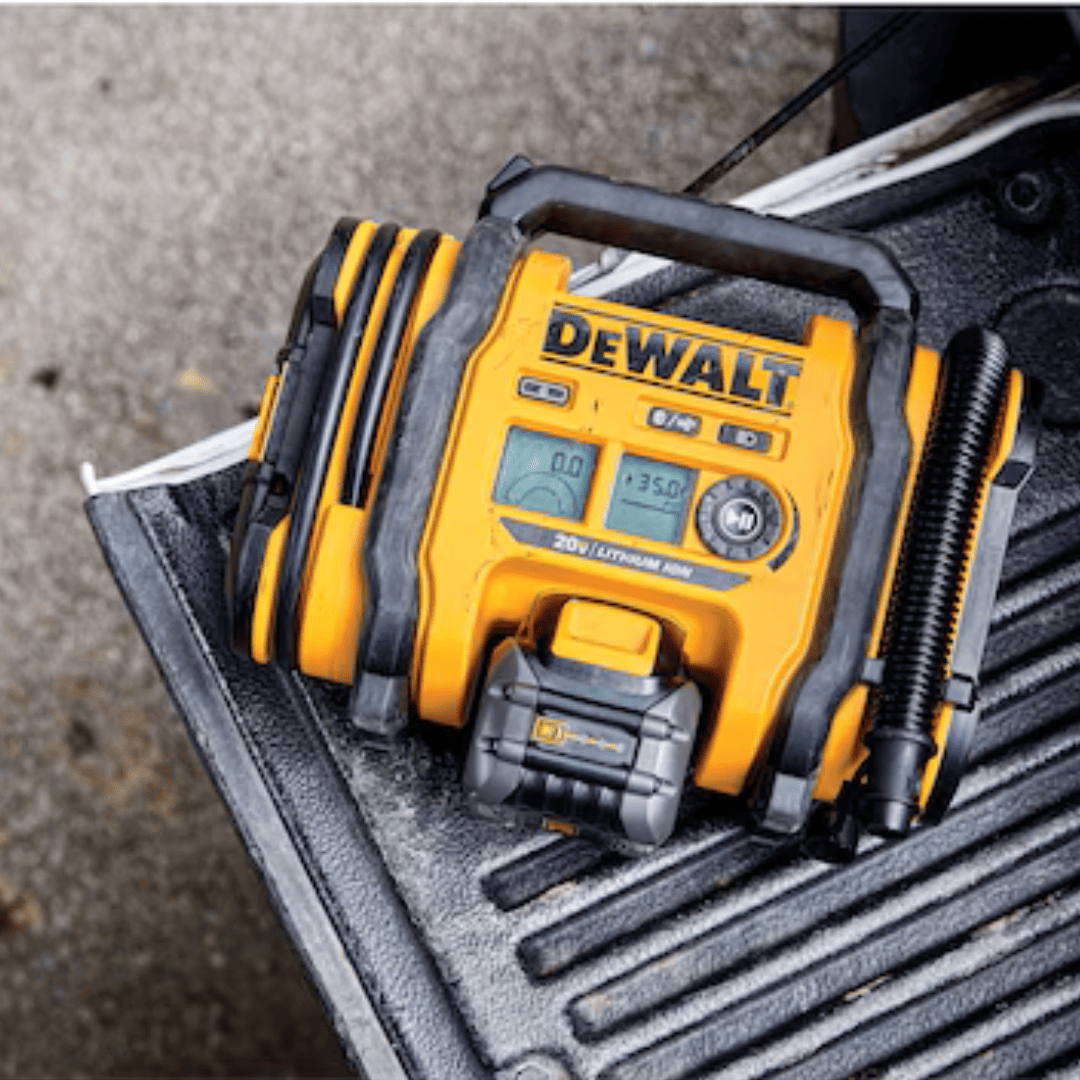 Inflador Portátil DEWALT DCC020IB 20V – Precisión Digital y Potencia en Cualquier Lugar
