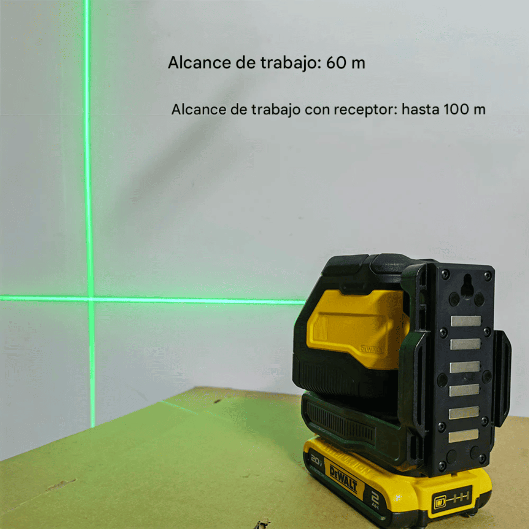 Nivel Láser Verde DEWALT DCLE34021 20V – Visibilidad Extrema y Precisión Profesional
