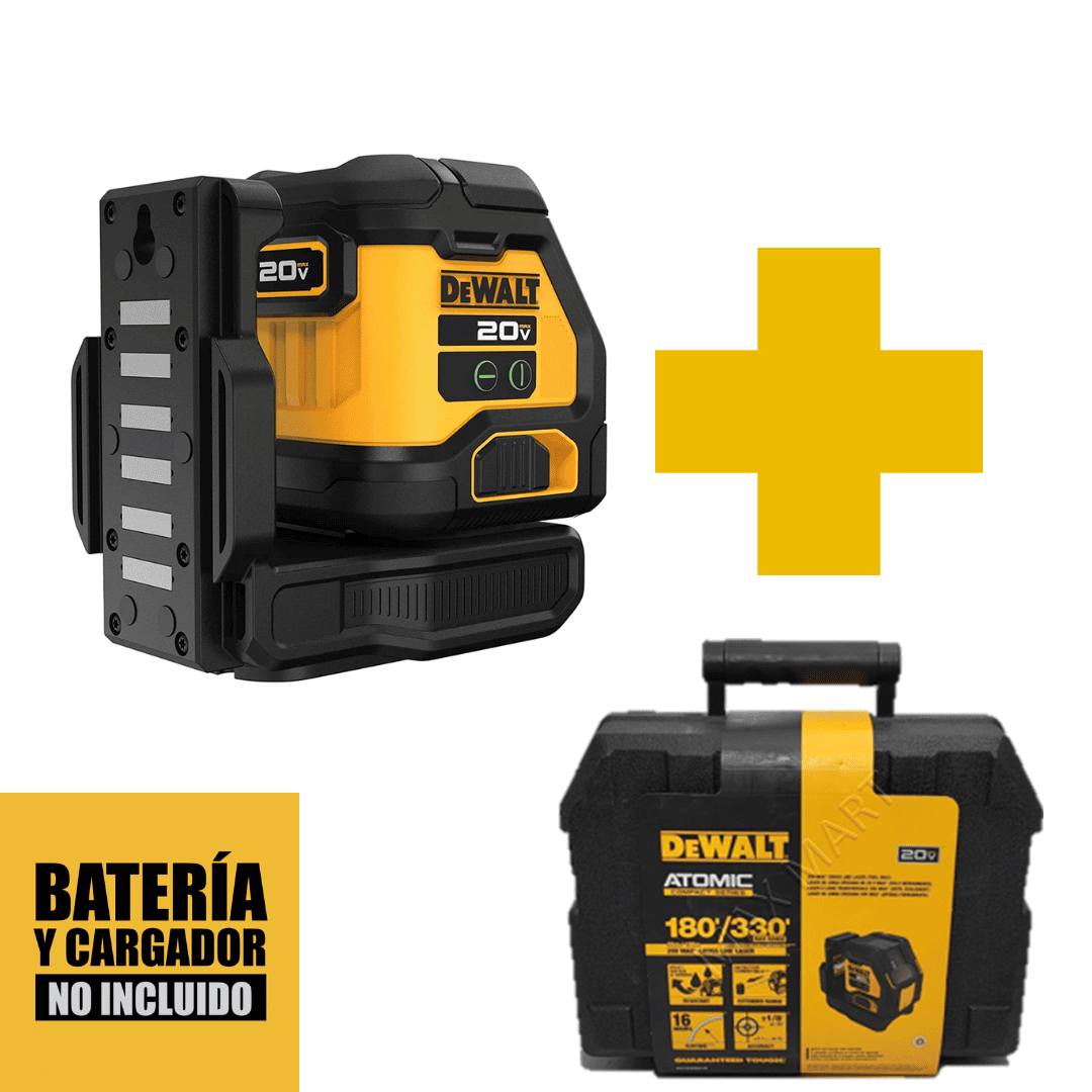Nivel Láser Verde DEWALT DCLE34021 20V – Visibilidad Extrema y Precisión Profesional