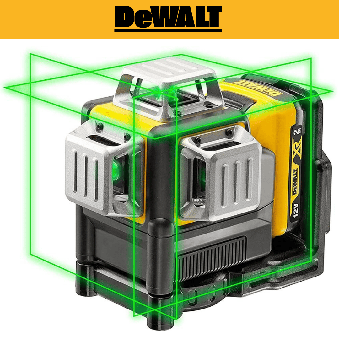 Nivel Láser 360° 12V DEWALT DCE089D1G-QW – Alta Precisión Industrial con Kit Completo y Luz Verde de Largo Alcance