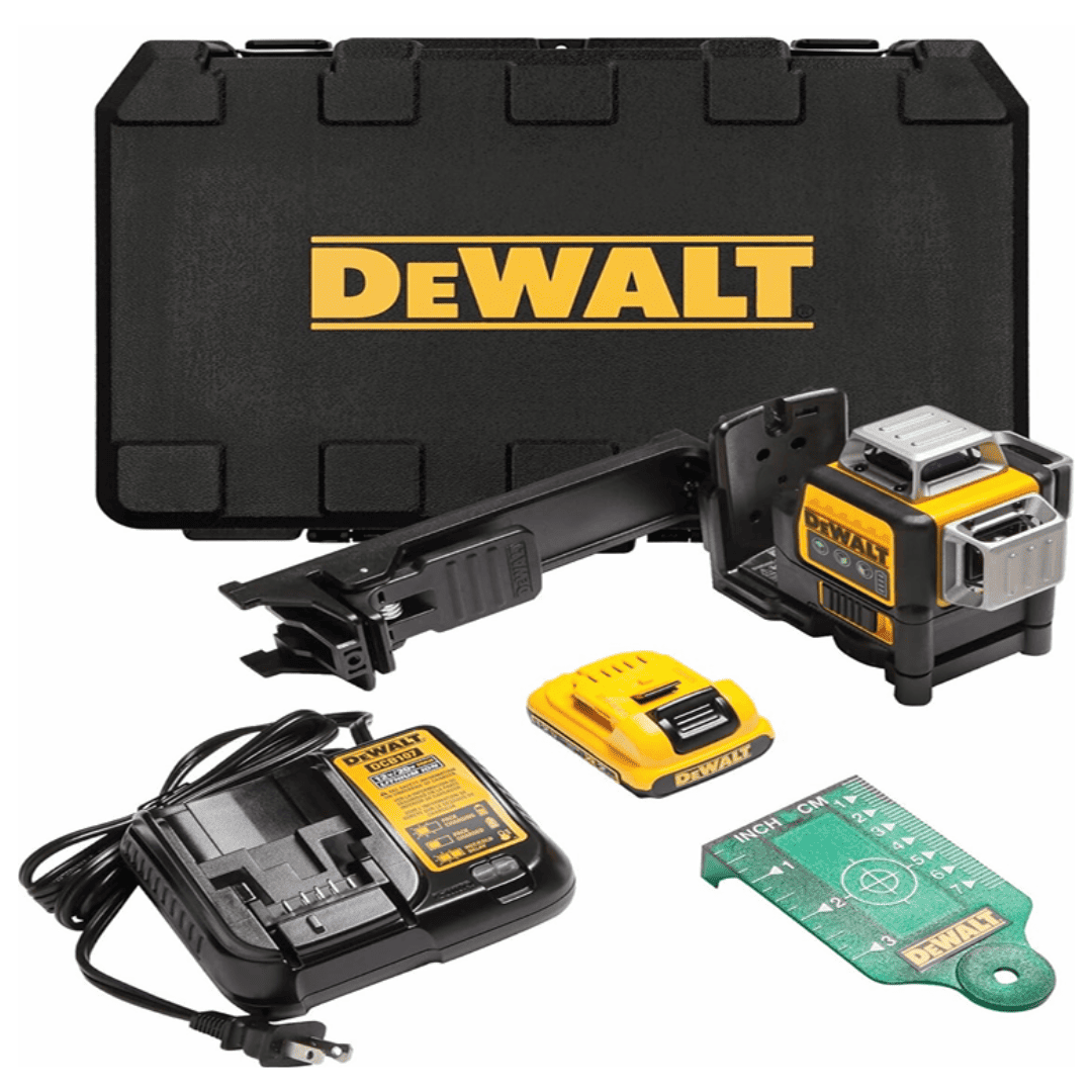 Nivel Láser 360° 12V DEWALT DCE089D1G-QW – Alta Precisión Industrial con Kit Completo y Luz Verde de Largo Alcance
