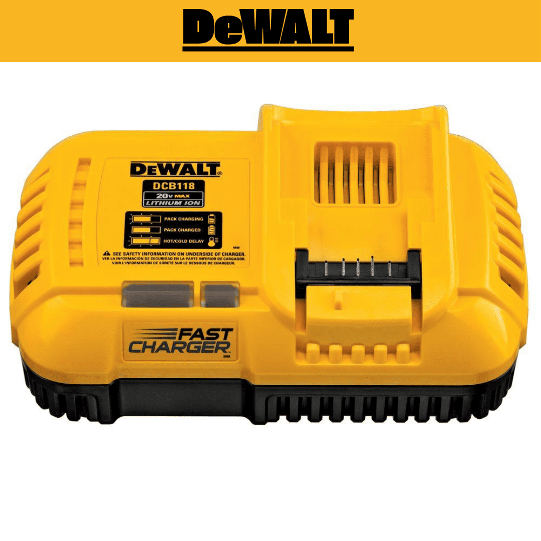 Cargador Rápido DCB118-B2 20V/60V MAX FLEXVOLT – Alta Eficiencia para Baterías XR y FLEXVOLT