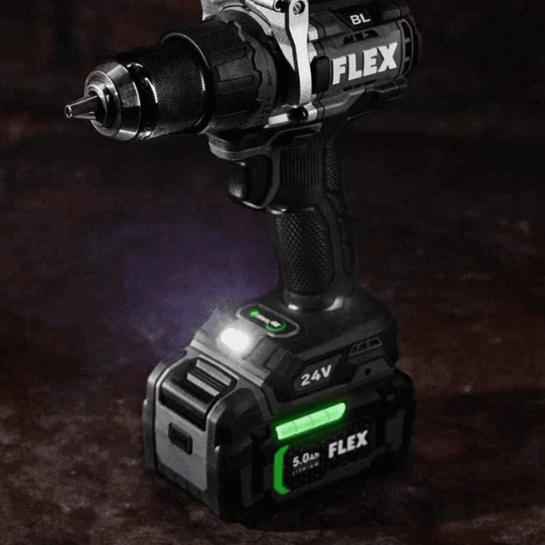 Taladro/Atornillador FLEX Turbo FX1171T – Potencia de 24V con Modo Turbo y Batería 5Ah Incluida