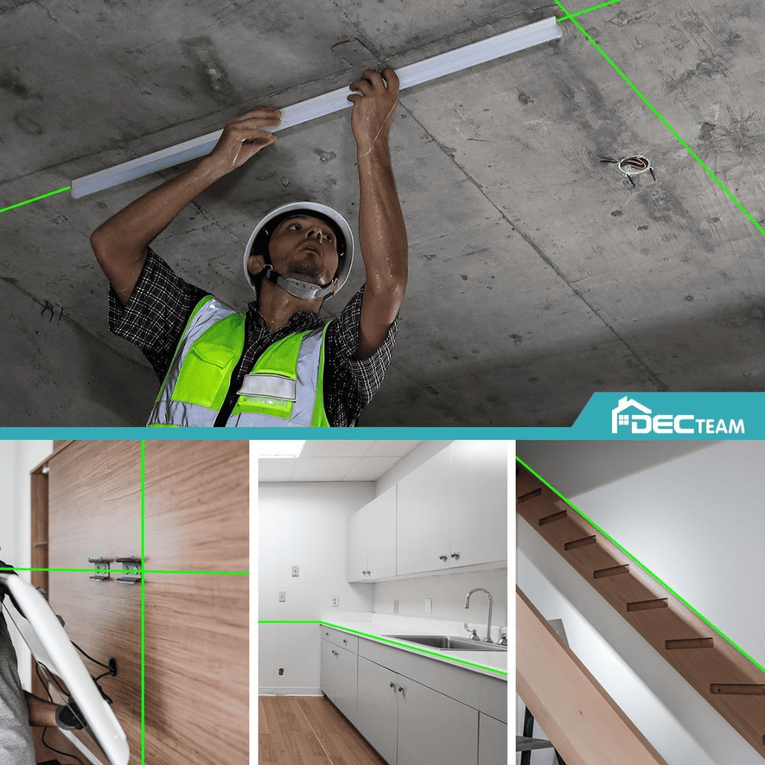 Nivel Láser DECTEAM DS03DG 4x360° – Precisión Profesional con Rayo Verde de Alta Visibilidad