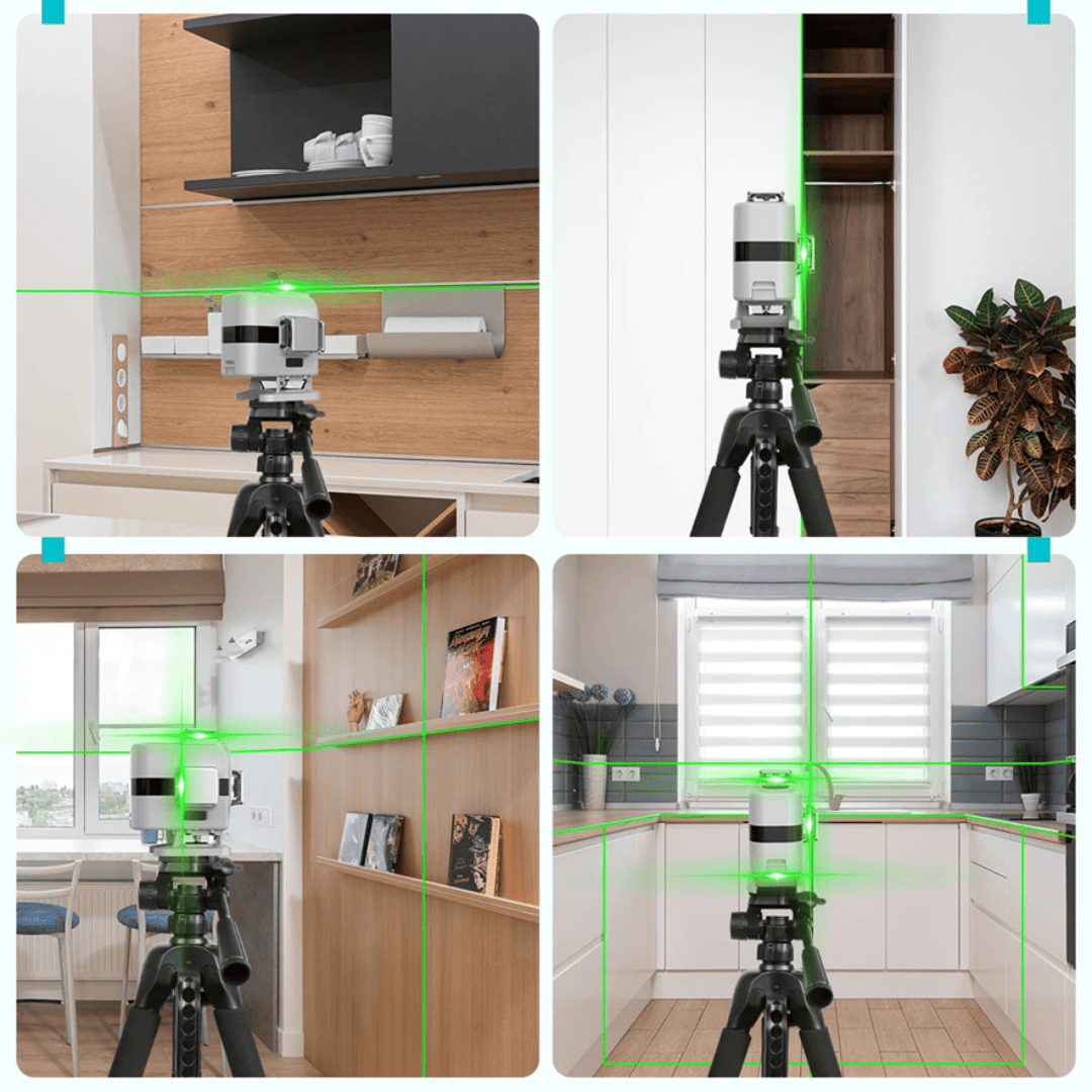 Nivel Láser DECTEAM DS03DG 4x360° – Precisión Profesional con Rayo Verde de Alta Visibilidad