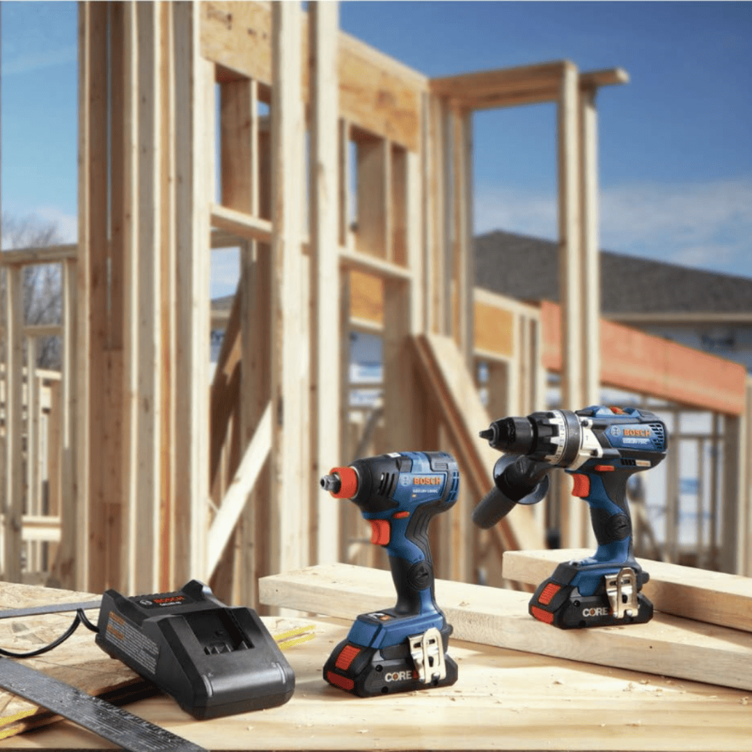 Combo Bosch GXL18V-224B25 – Taladro Percutor + Atornillador de Impacto con Baterías CORE18V