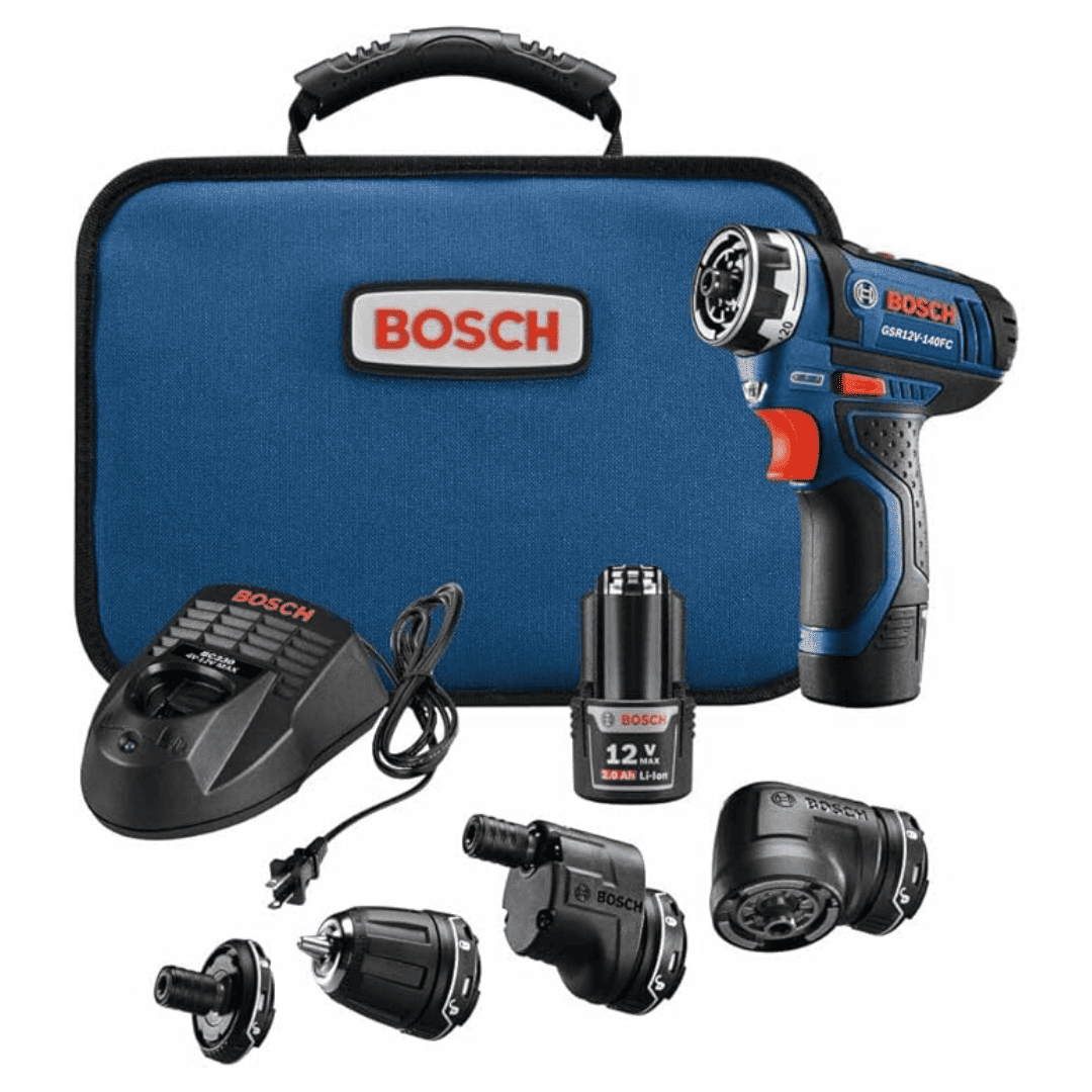 Bosch GSR12V-140 FCB22-RT FlexiClick 5-en-1 – Sistema Compacto y Versátil 12V para Taladro y Atornillado