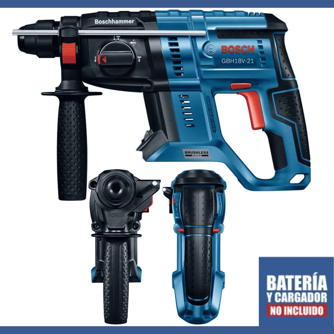 Rotomartillo Bosch GBH18V-21 SDS-Plus® 18V Brushless – Potencia y Precisión Compacta para Concreto y Cincelado Profesional