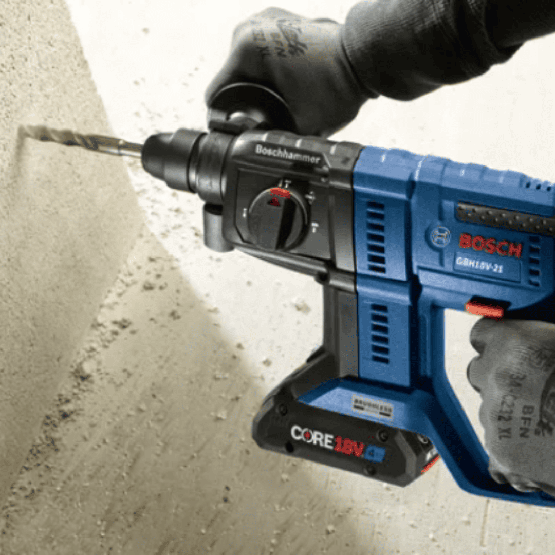 Rotomartillo Bosch GBH18V-21 SDS-Plus® 18V Brushless – Potencia y Precisión Compacta para Concreto y Cincelado Profesional