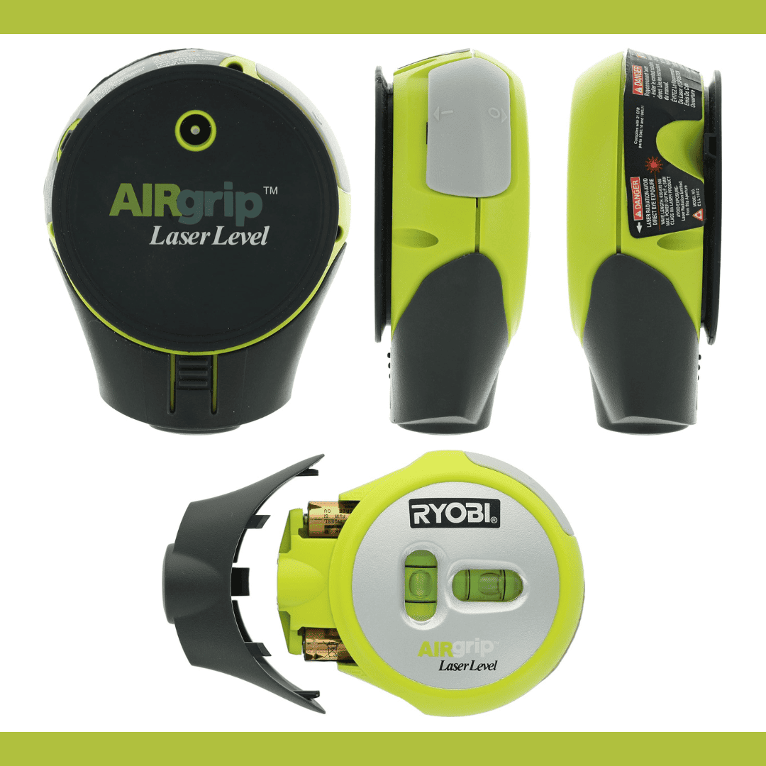 Nivel Láser Compacto Ryobi ELL1002 Air Grip – Precisión en Azulejos, Estantes y Más sin Usar Clavos