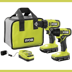 Kit Combinado RYOBI ONE+ PCL1200K2 – Taladro + Atornillador de Impacto 18V con Baterías y Cargador