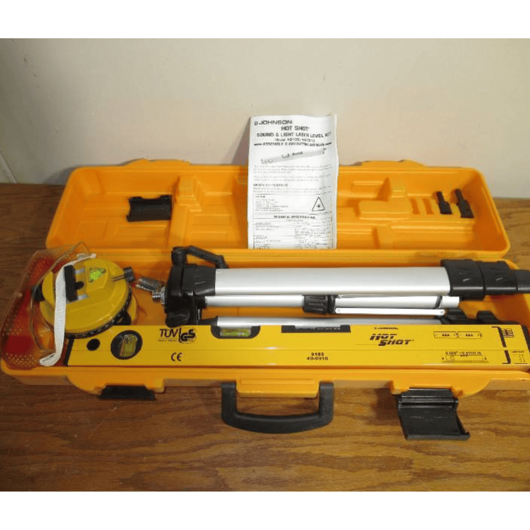 Kit Johnson Hot Shot Sound & Laser Light Level 9150 / 40-0910 – Precisión Profesional en Nivelación y Alineación