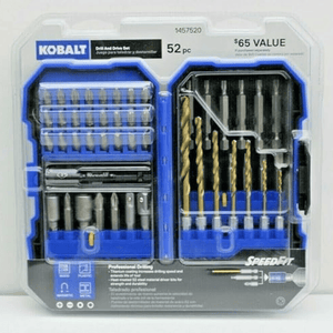 Juego de 52 Piezas KOBALT 1457520– Brocas, Adaptadores y Puntas Imantadas de Impacto para Todo Tipo de Trabajo
