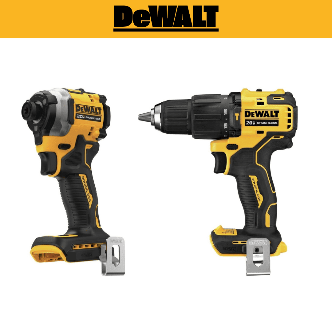 Kit DEWALT ATOMIC 20V MAX POWERSTACK (DCK254E2) – Taladro Percutor + Atornillador Compacto Sin Escobillas*