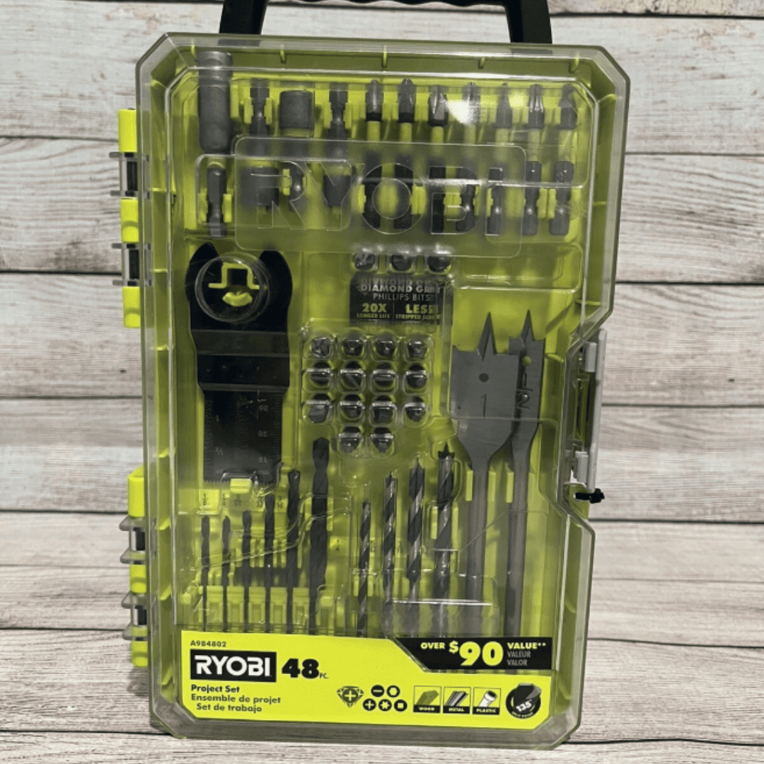 Set de 48 Piezas RYOBI A984802 – Corte, Perforación y Atornillado con Diamond Grit