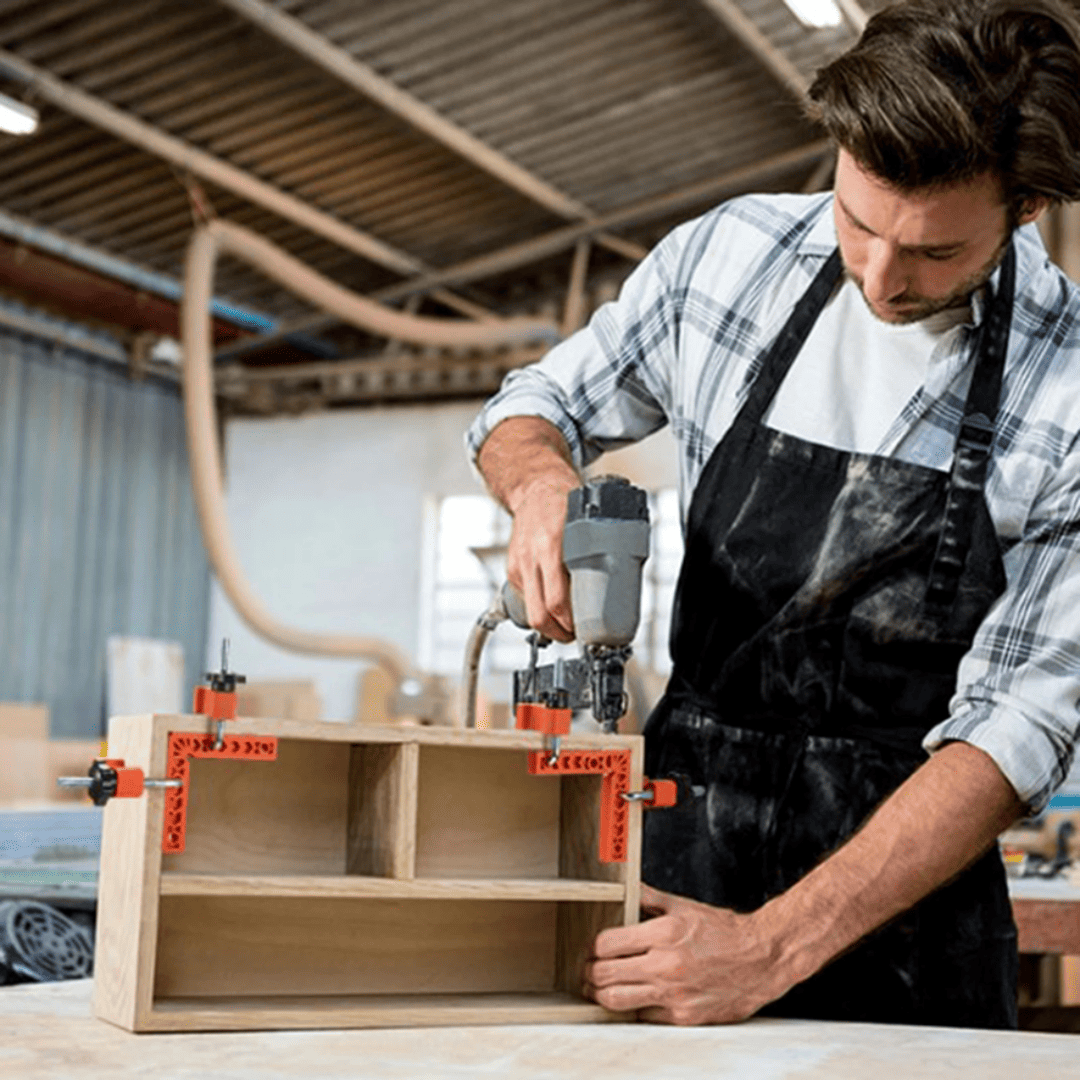 Abrazaderas de Ángulo Recto 90° de 8” con 2 Clips – Posicionamiento Preciso para Ensambles Perfectos