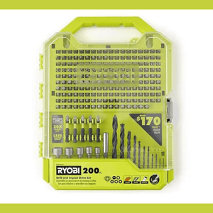 RYOBI A982004 – Juego de 200PCS de Brocas, Adaptadores y Puntas de Impacto Imantado