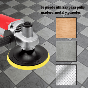 Soporte para Disco de Pulido 100mm – Conexión M14 para Pulidoras y Taladros