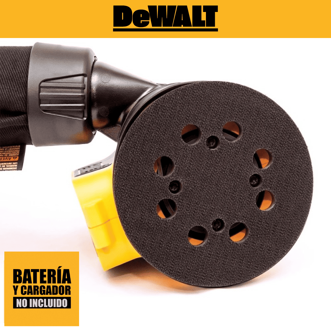 Lijadora Roto Orbital Inalámbrica 5" 20V XR Baretool DEWALT DCW210 – Potencia, Precisión y Control Total sin Cables