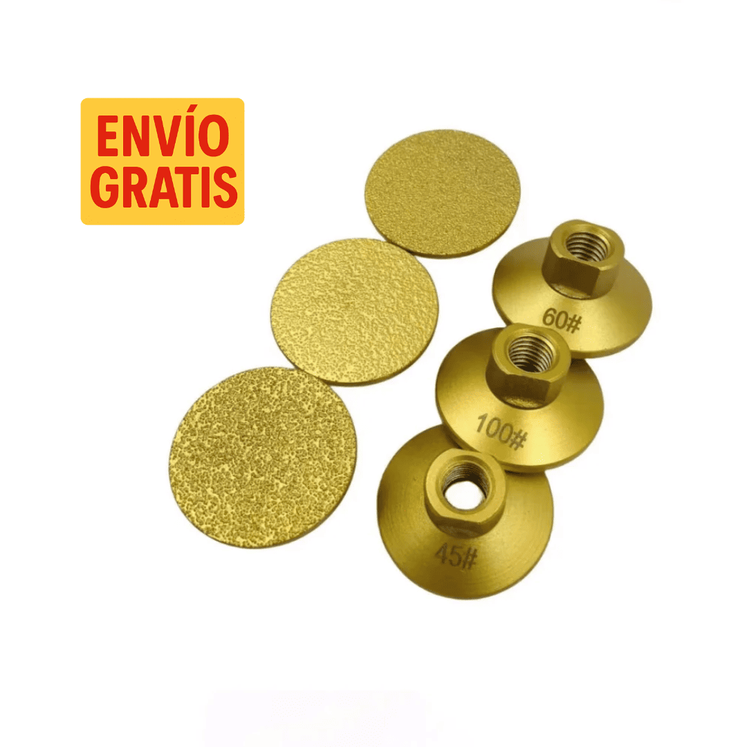 Set 3 Piezas – Disco Cabezal Plano de Pulido
