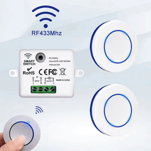 Interruptor Inalámbrico RF de 433 MHz – Control Remoto Mini con Alcance de 50m
