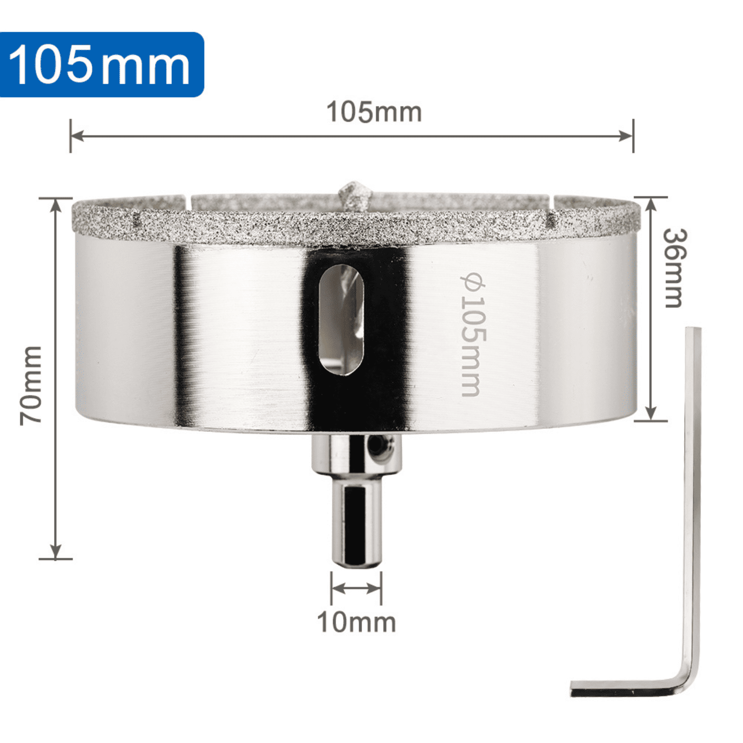 Broca Diamantada con Sistema Guía – Alta Precisión y Corte Afilado