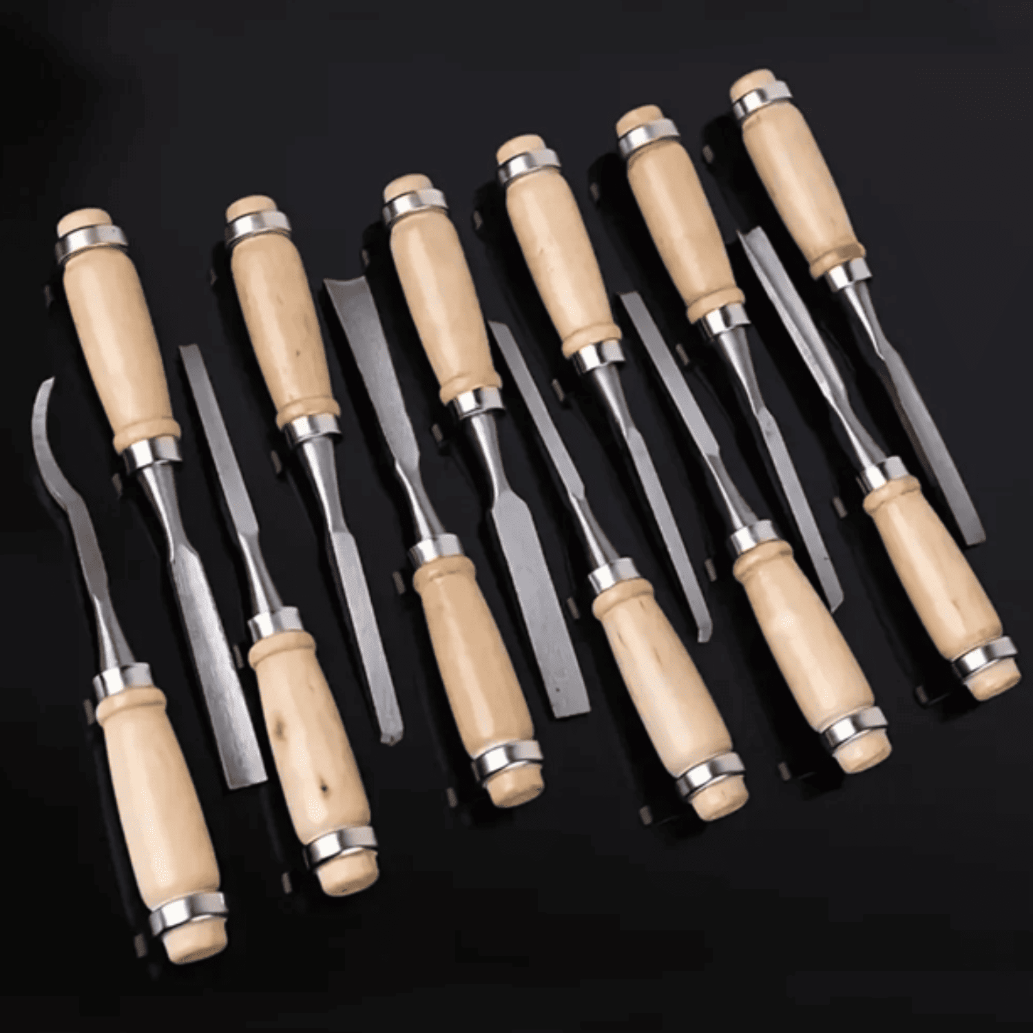Gubias para Madera Set de 12pcs - Acerados