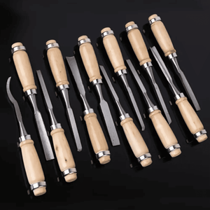 Gubias para Madera Set de 12pcs - Acerados