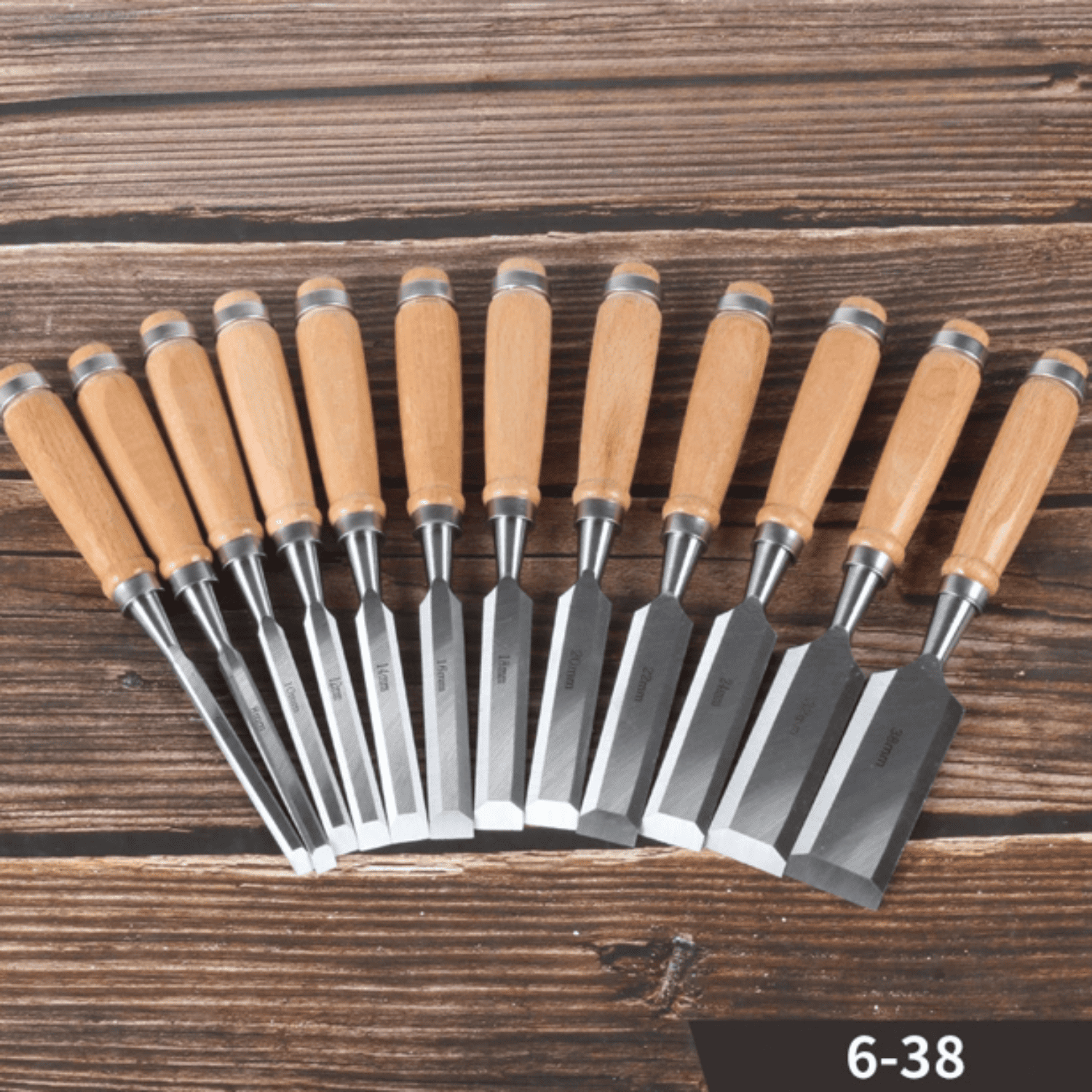 Cincel de Tallado para Madera Set 12Pcs