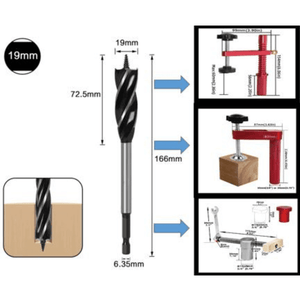 Broca para Madera de 19 mm – Corte Preciso y Perforación Profunda en Maderas Duras y Blandas