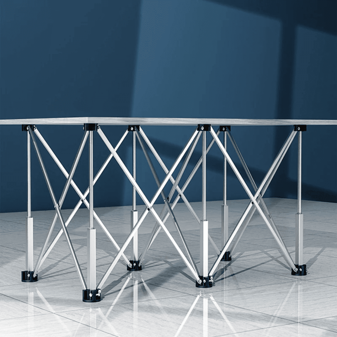 Mesa de Trabajo Caballete Plegable – Estructura Telescópica de 6 Patas en Aleación de Aluminio