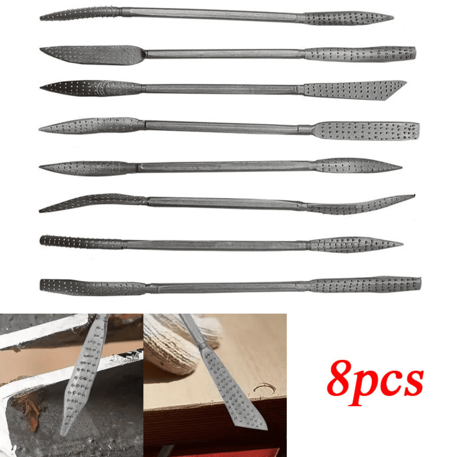 Gubias Limas para Madera – Set de 8 Piezas