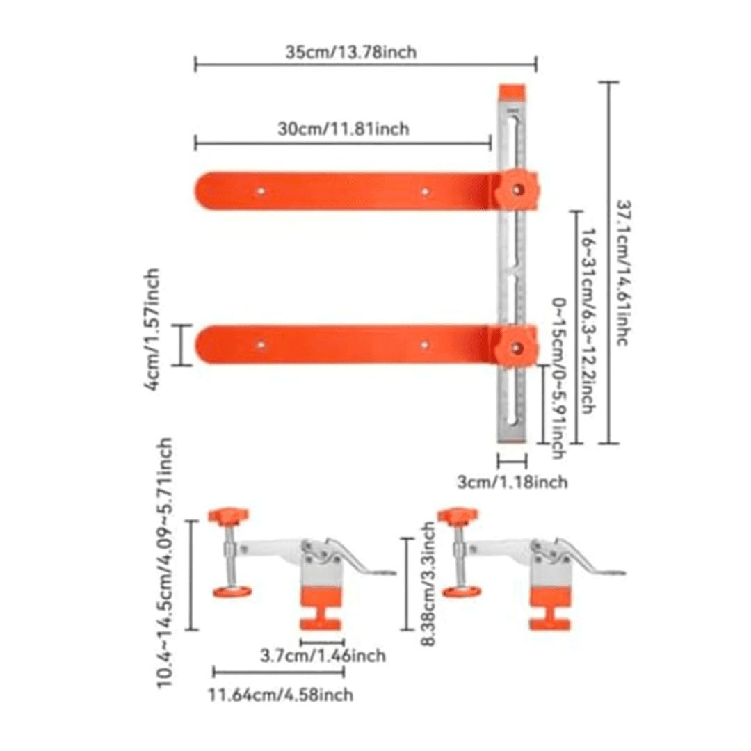 Plantilla PRO para la Instalación de Correderas – Kit en Bolsa con Ajuste Preciso y Rápido
